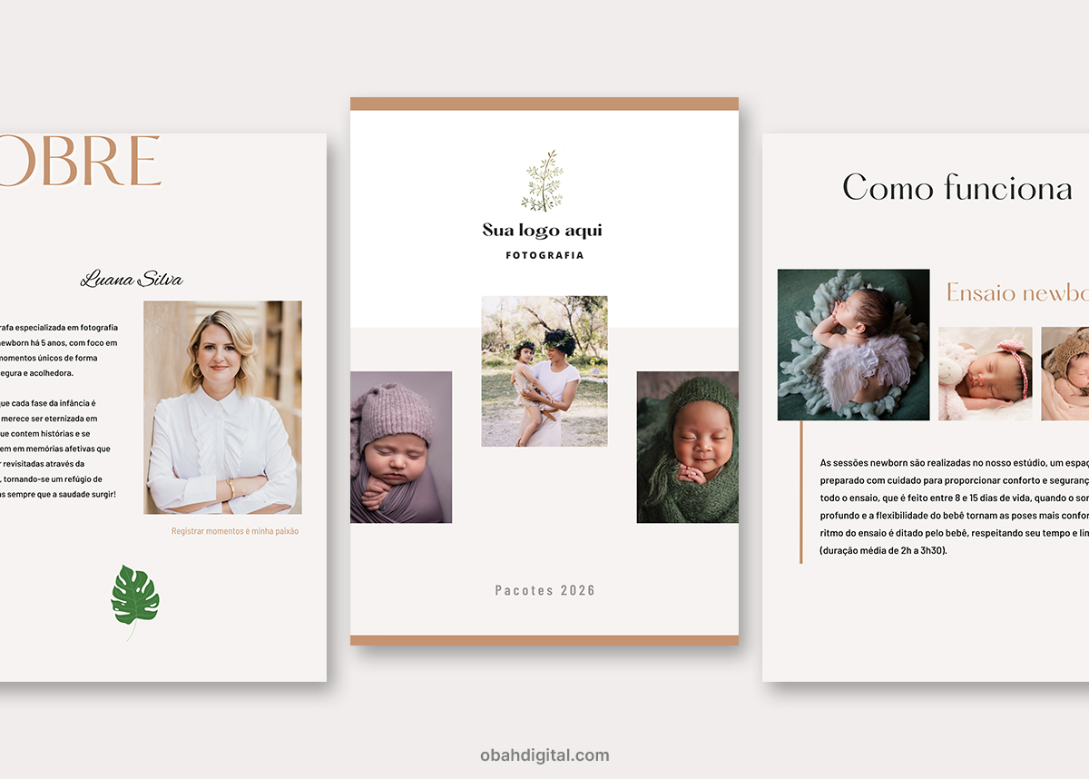 Template Fotografos editavel em Canva