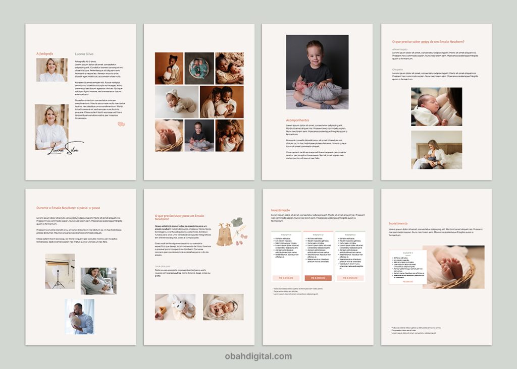 Template Canva Fotografo Newborn