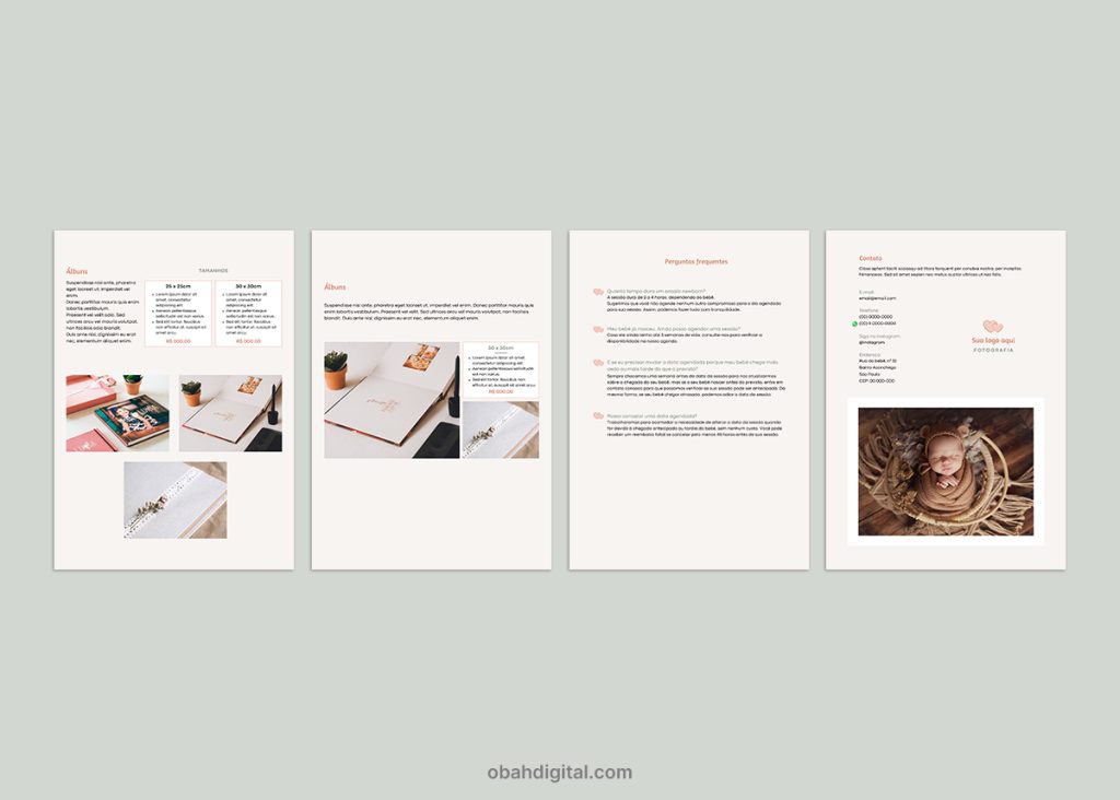 Template Canva Fotografo Newborn