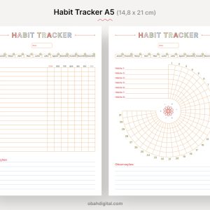 Habit Tracker A5 para imprimir Download
