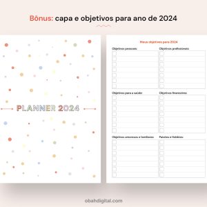 Planner mensal 2024 A5 Download