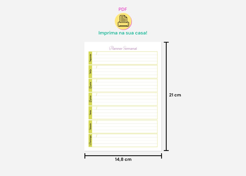 Planner Semanal A5 Para Imprimir Download