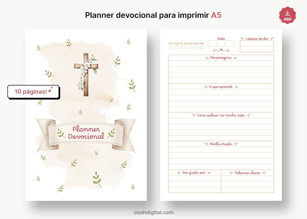 Planner Devocional A5 Para Imprimir Download