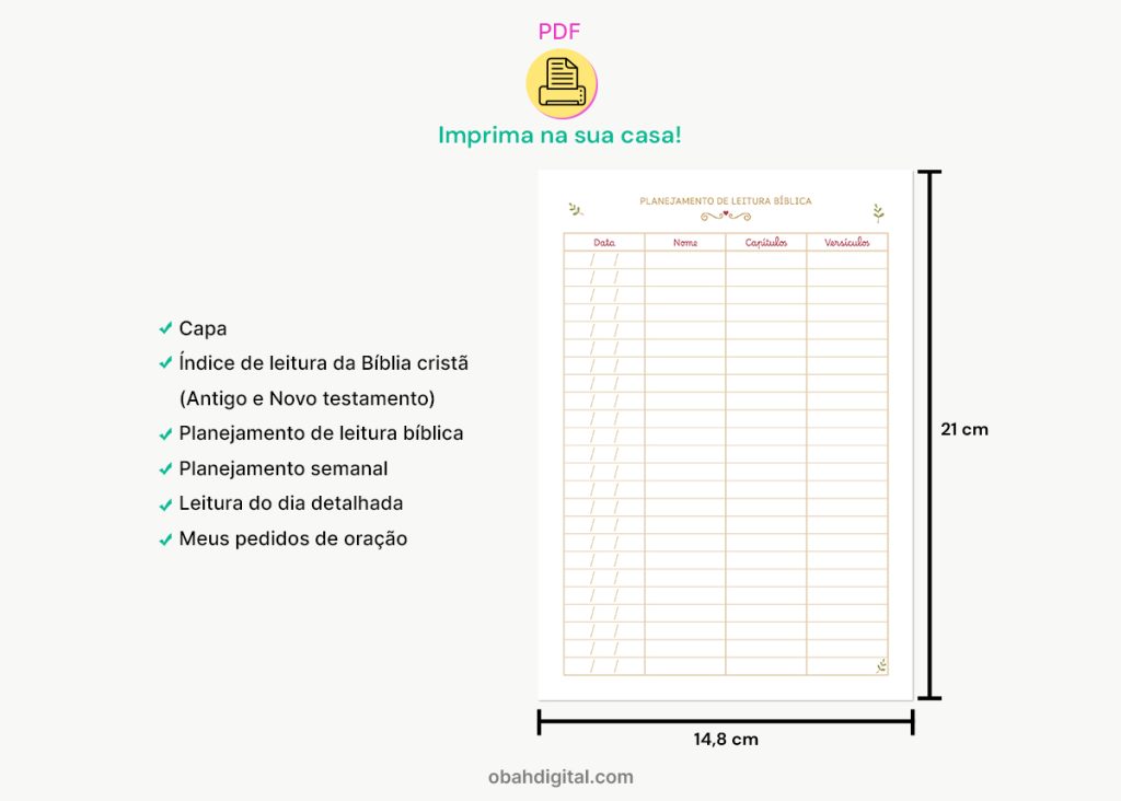 Planner Devocional A5 Para Imprimir Download