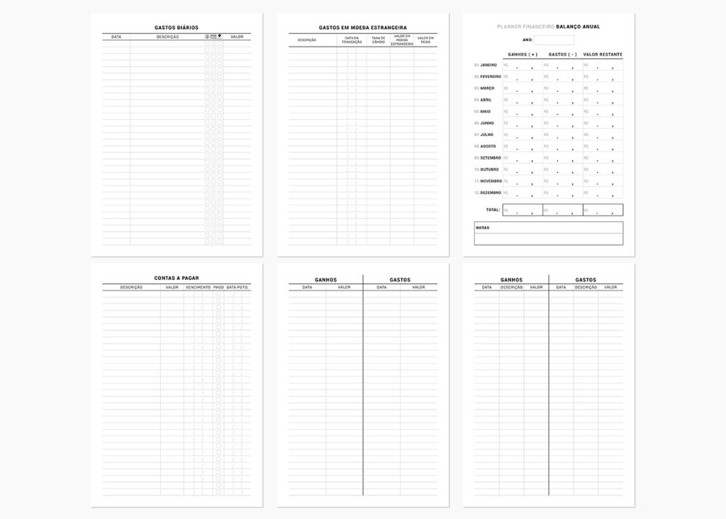 Planner Financeiro A5 Para Imprimir Download