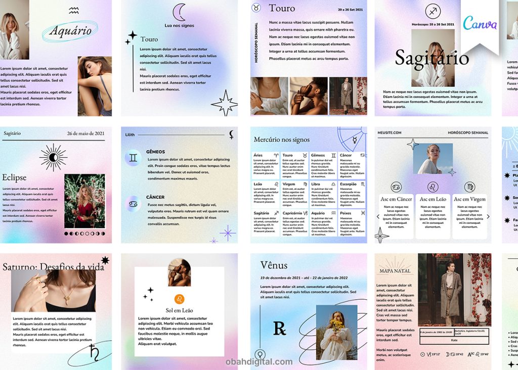 Templates para Instagram Astrologia Canva