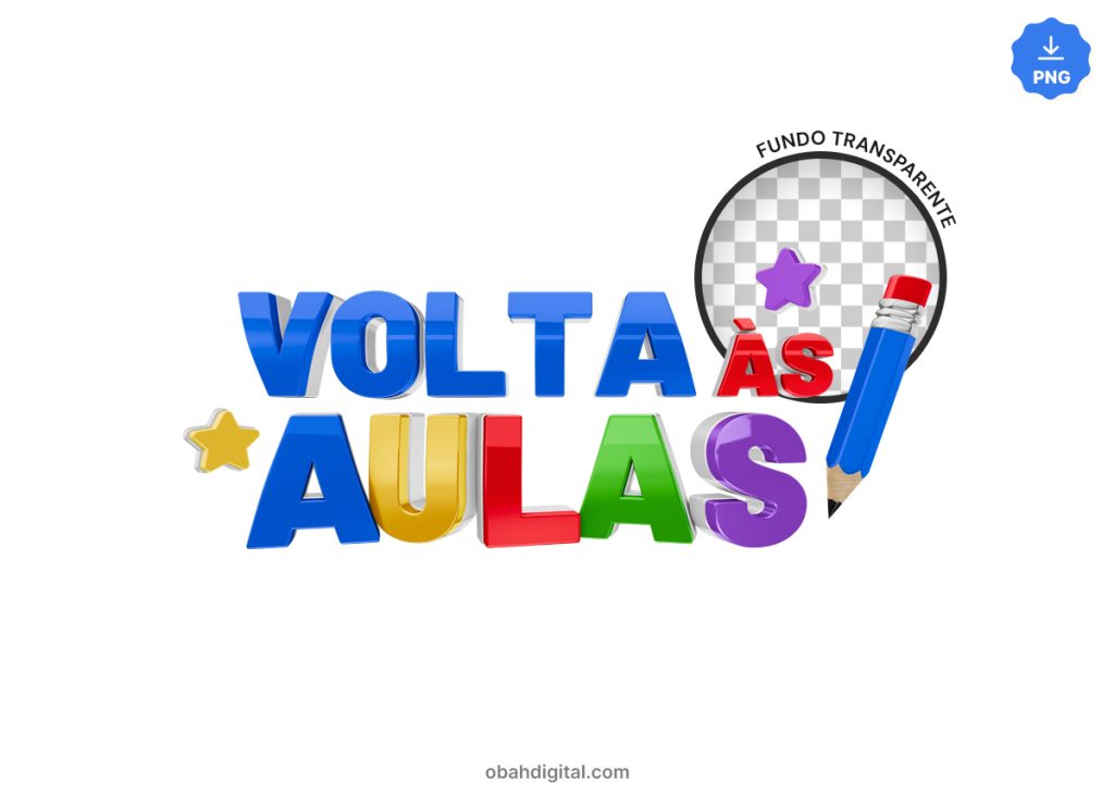 Volta às Aulas Selo Varejo 3D