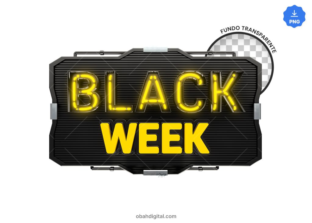 Black Week 3D Selo Varejo