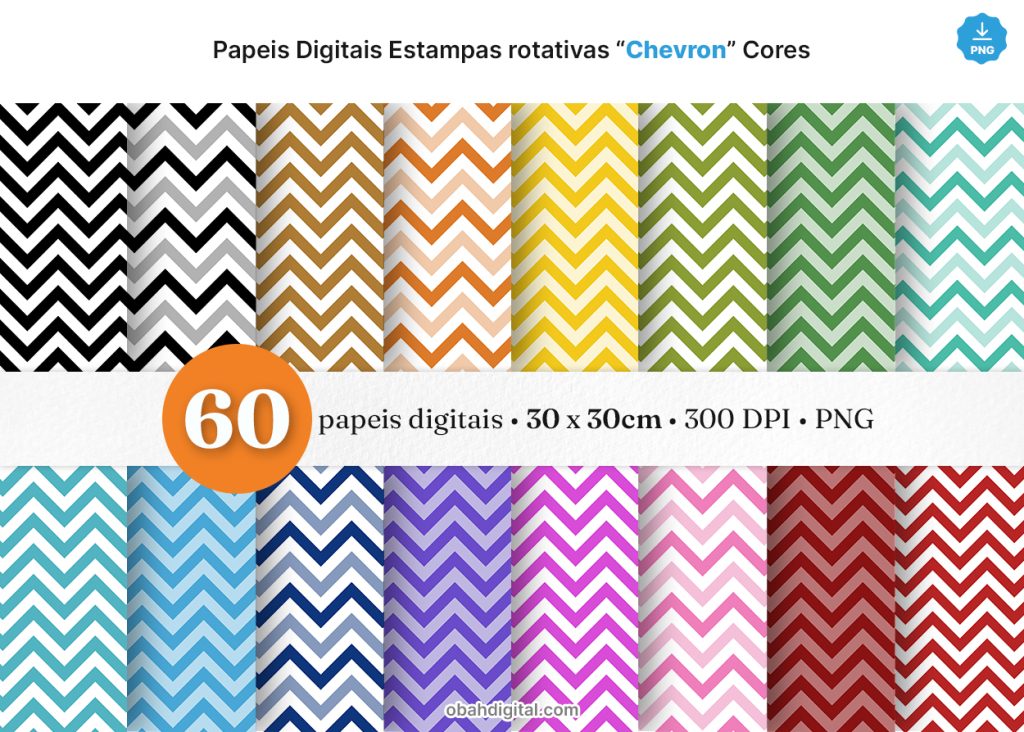Papeis Digitais Chevron Cores Colorido