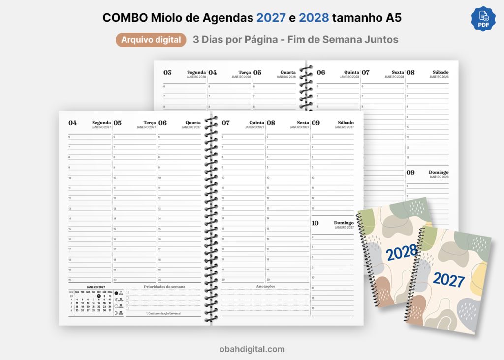 Arquivo Digital Miolo de Agenda 2027 2028 3DPP FDS Juntos A5 imprimir